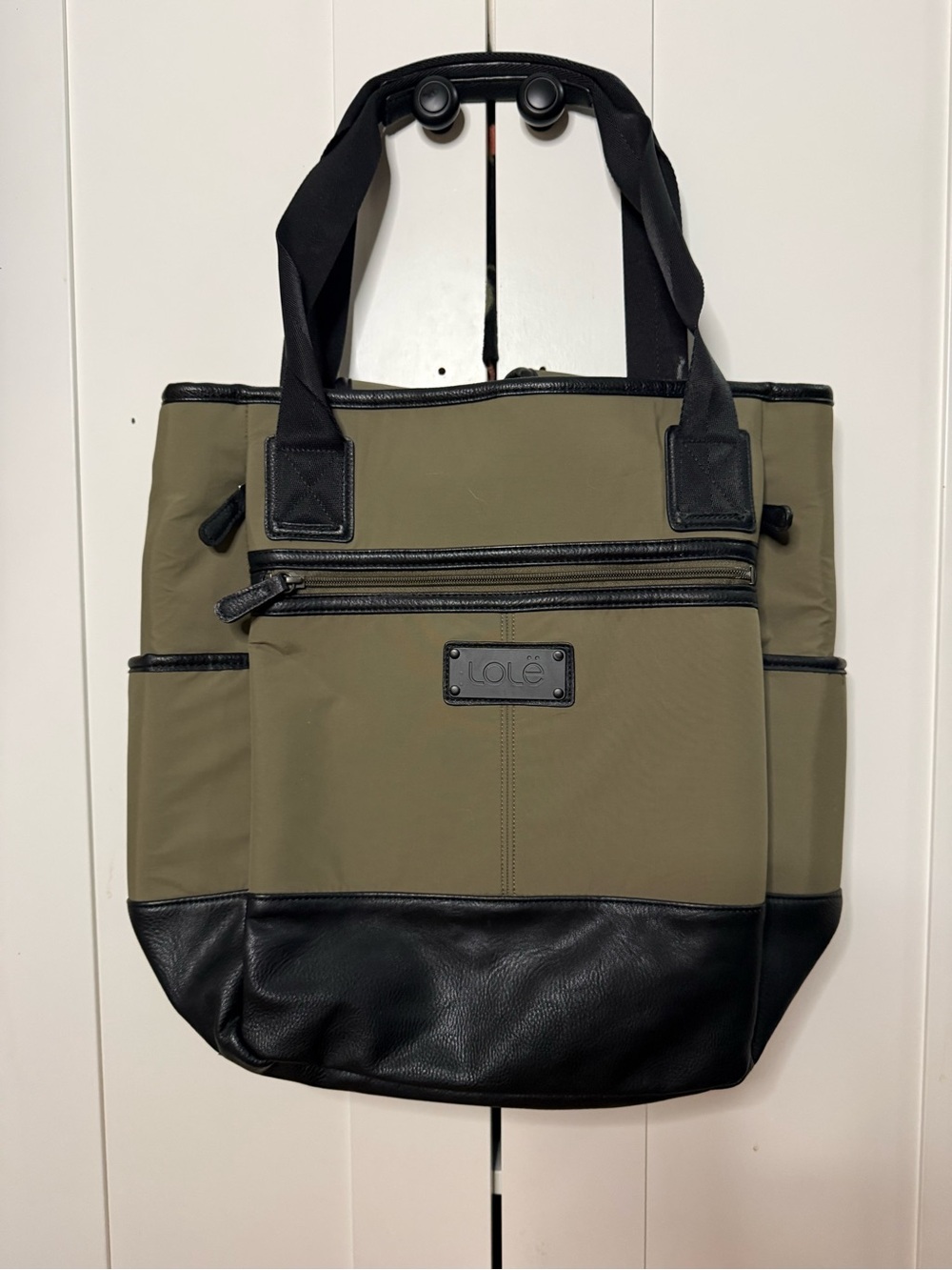 Lole Olive and Black Tote Bag